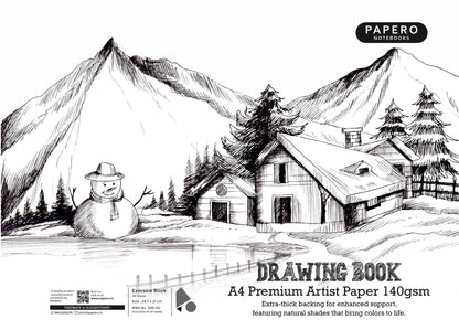 A4 Sketch | Drawing Book | Snow House