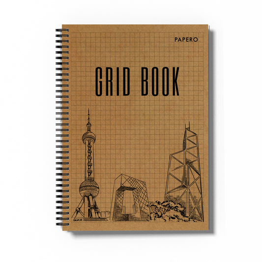 Square Grid Notebook | 5MM Square Graph Design | A4 Size| 100 Pages | Plain Square