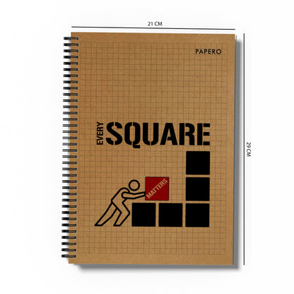 Square Grid Notebook A4 | 5MM Square Graph Design | | 100 Pages | Red (Every Square Matters)