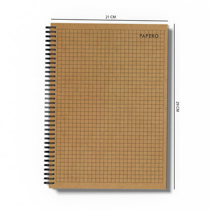 Square Grid Notebook A4 Size | 5MM Square Graph Design | 100 Pages | Grid Book