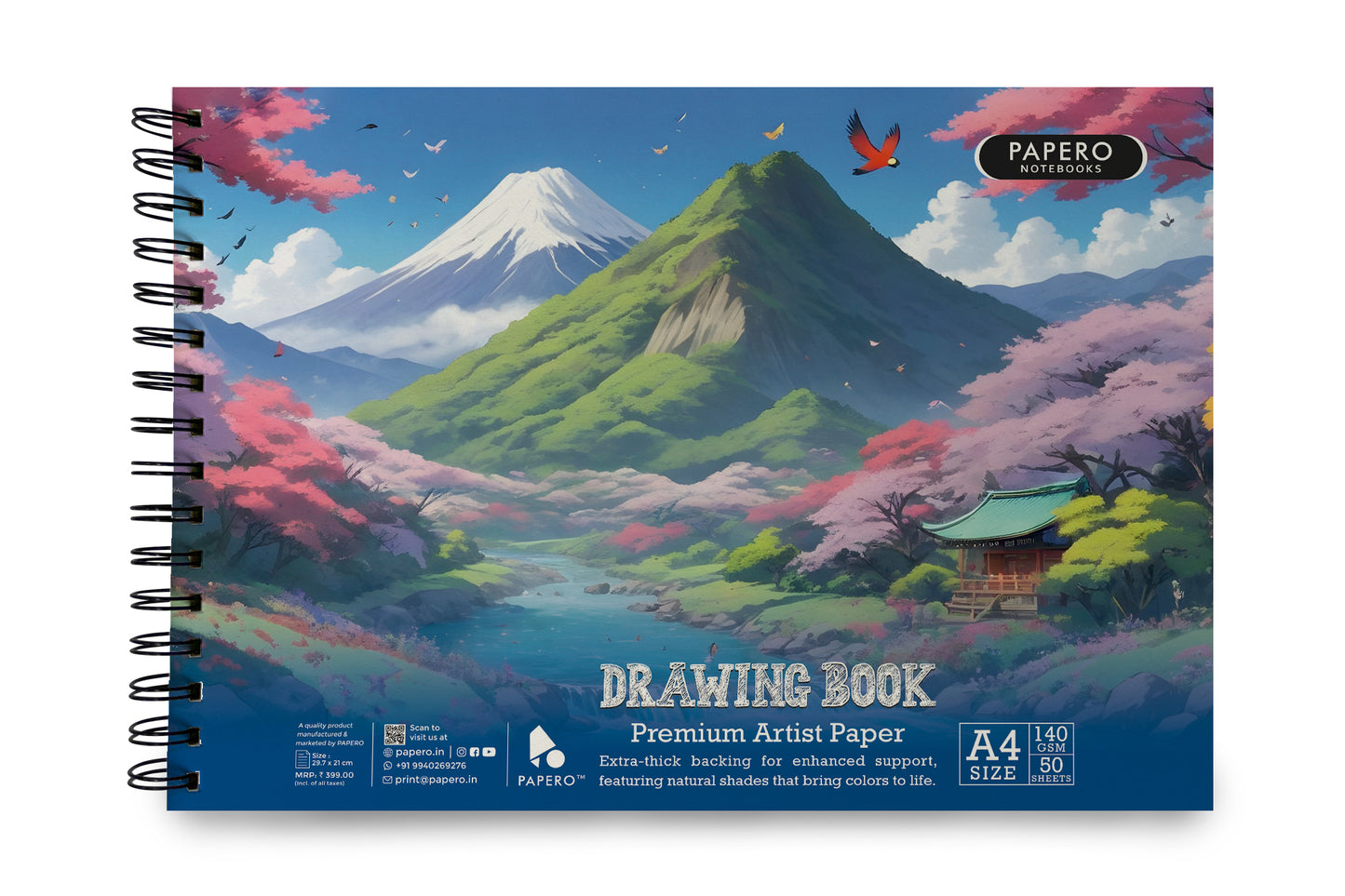 A4 Sketch Book – 140 GSM (Green paradise)