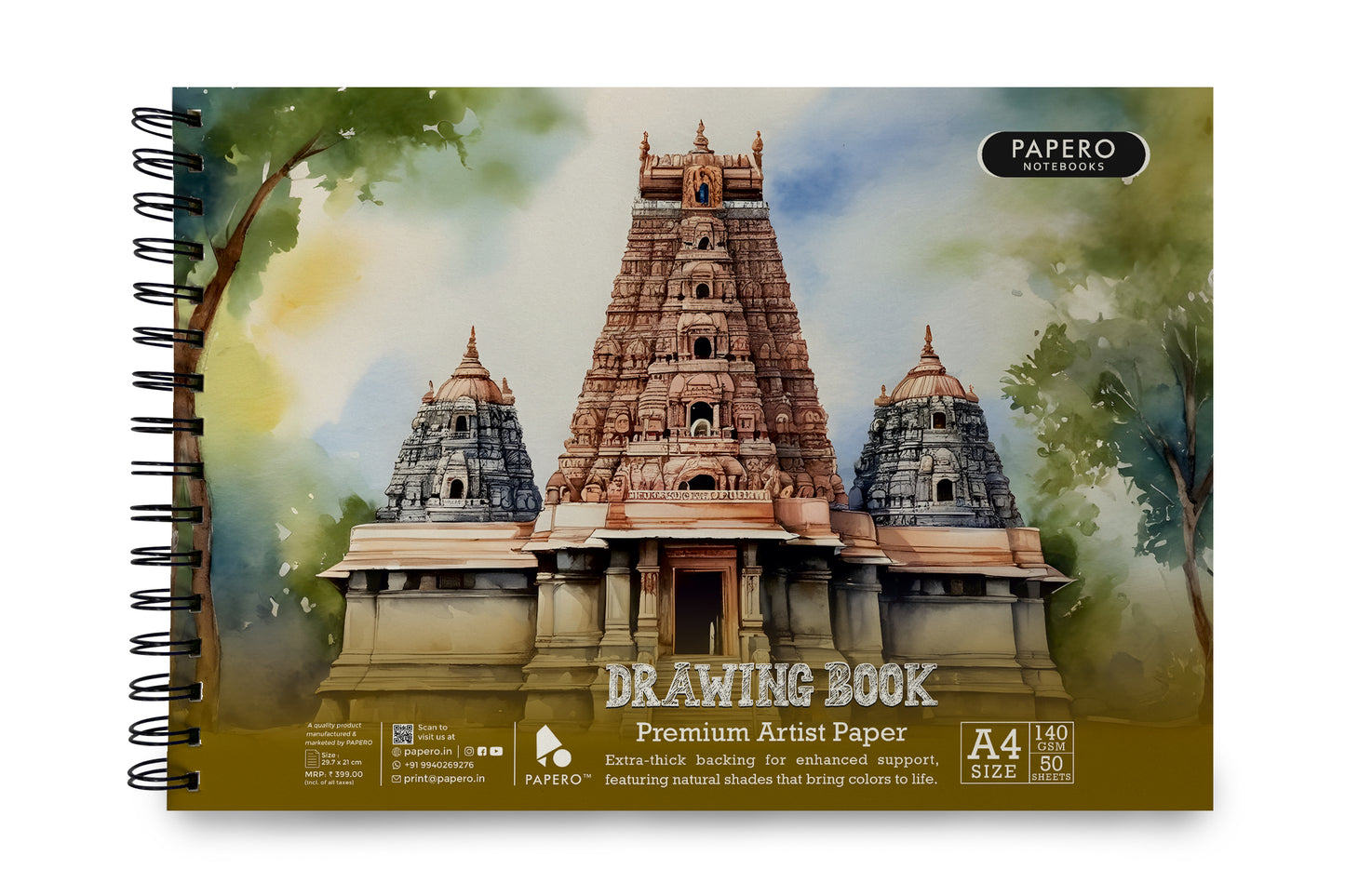 A4 Sketch Book – 140 GSM (The Temple)