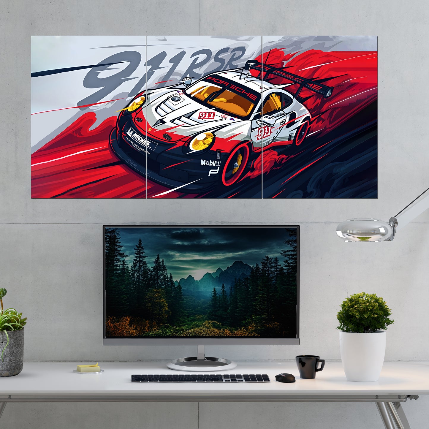 Porsche 911 RSR Car Wall Posters