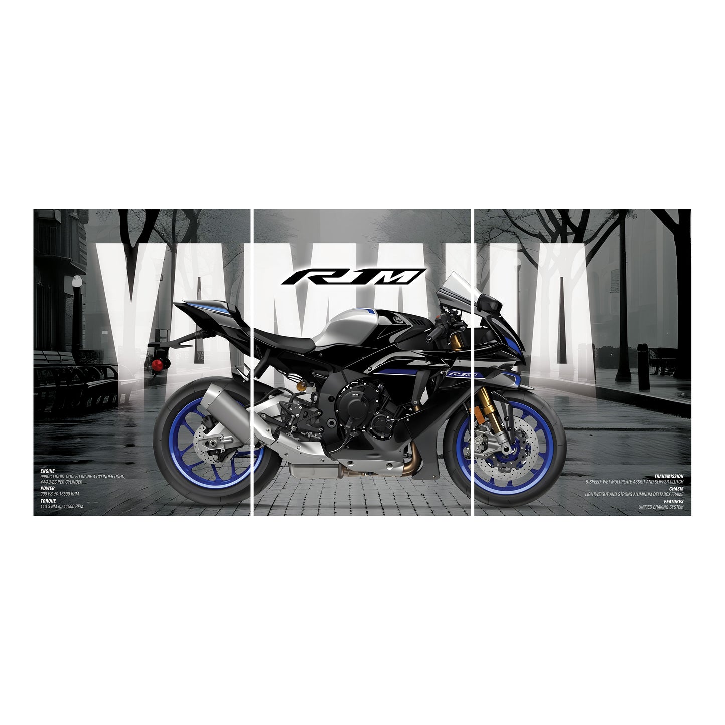 Yamaha R1M Bike Wall Poster