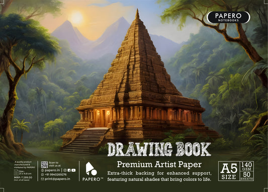 A5 Sketch Book – 140 GSM (Forest Temple)