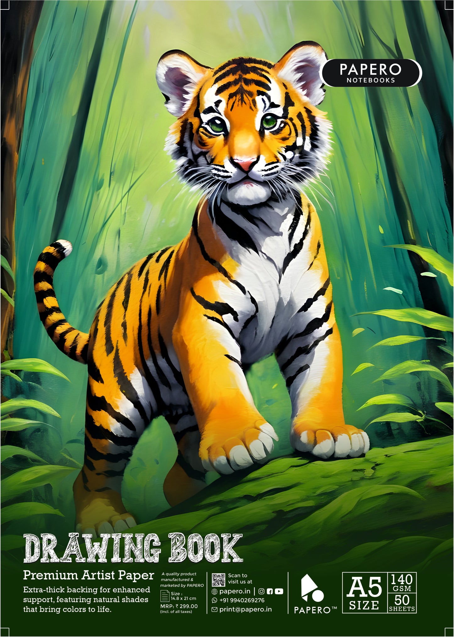 A5 Sketch Book – 140 GSM (Tiger)