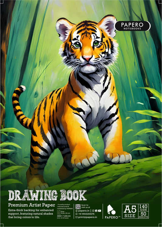 A5 Sketch Book – 140 GSM (Tiger)