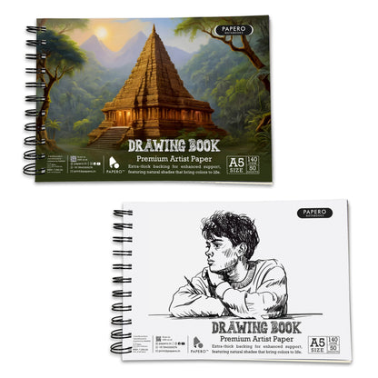 A5 Sketch | Drawing Book | Temple & Lost in Art | Pack of 2