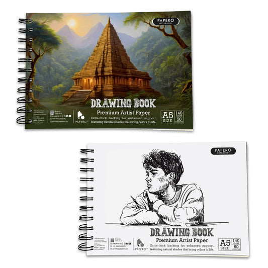 A5 Sketch | Drawing Book | Temple & Lost in Art | Pack of 2