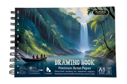 A5 Sketch  | Drawing Book – 140 GSM | Family Tree & Jungle Boat | Pack of 2