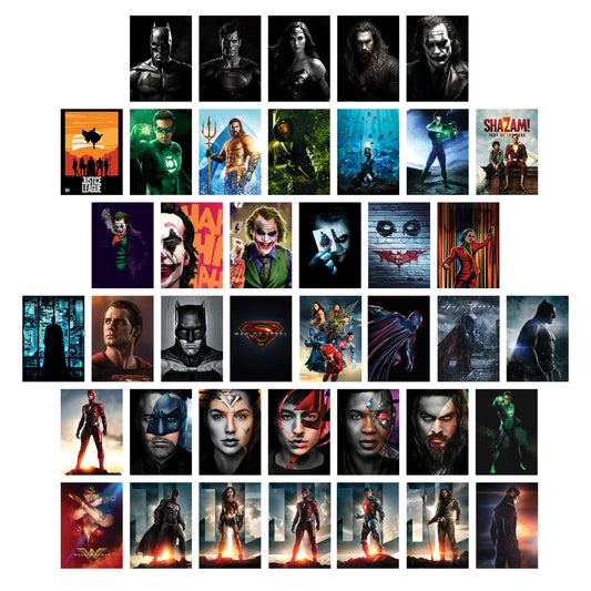 DC Series Wall Collage Kit | Set of 40 (A6 Size Posters)