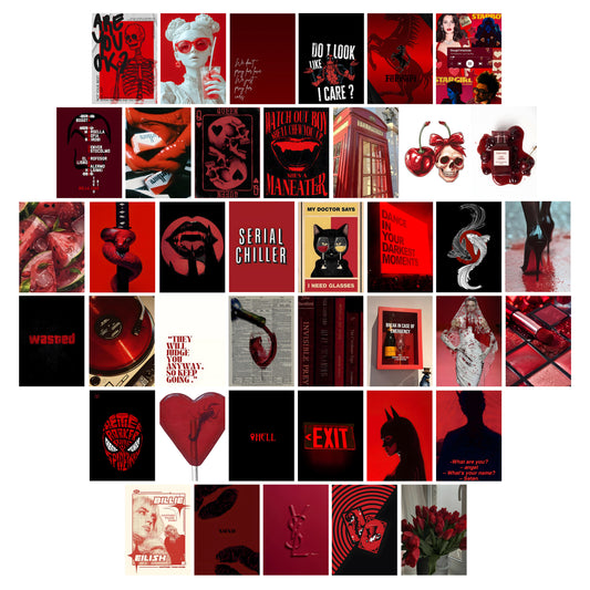 Aesthetic Red Wall Posters