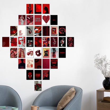 Aesthetic Red Wall Posters