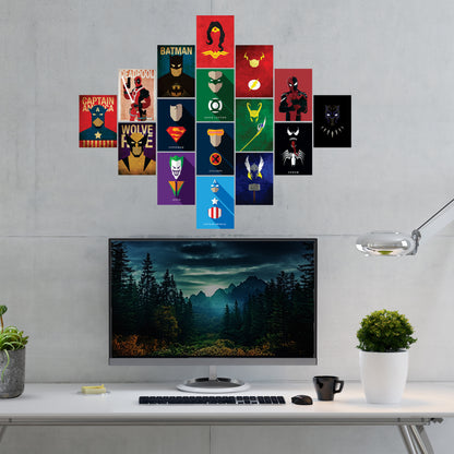 A6 Wall Collage Kit – DC & Marvel Poster Set