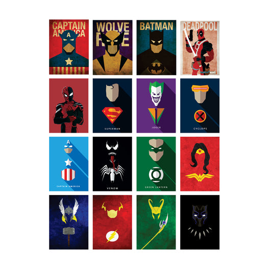 A6 Wall Collage Kit – DC & Marvel Poster Set