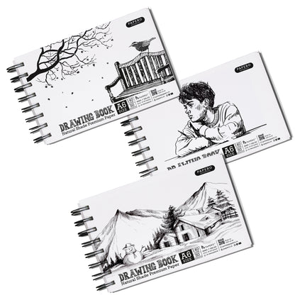 A6 Sketch | Drawing Book | Collection 2 (Pack of 3)