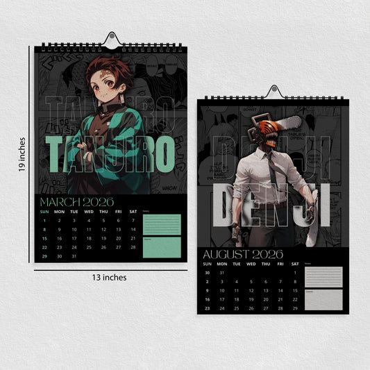 2026 Anime Wall Calendar