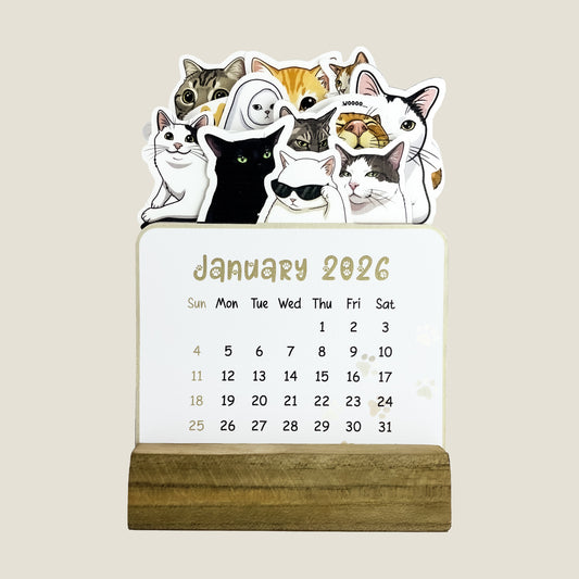 2026 Cute Cat-Meme Desk Calendar