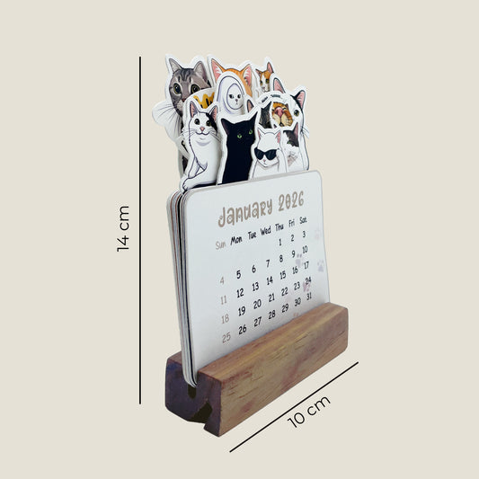 2026 Cute Cat-Meme Desk Calendar