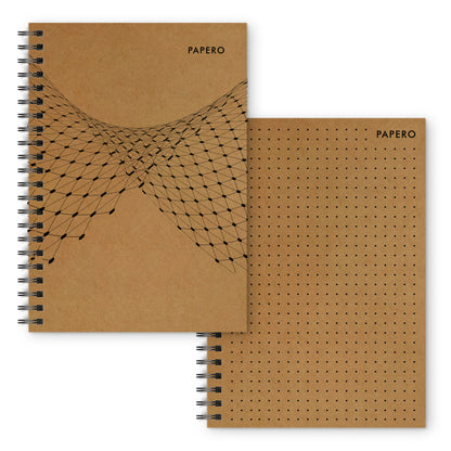 A5 Dot Grid Notebook | 5MM Dot Design | 100 Pages | Pack of 2 (DOT Design 3)