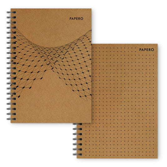 A5 Dot Grid Notebook | 5MM Dot Design | 100 Pages | Pack of 2 (DOT Design 3)