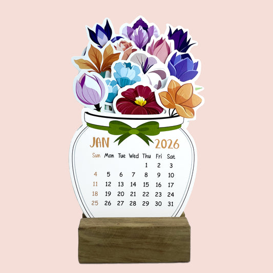 2026 Flower Desk Calendar