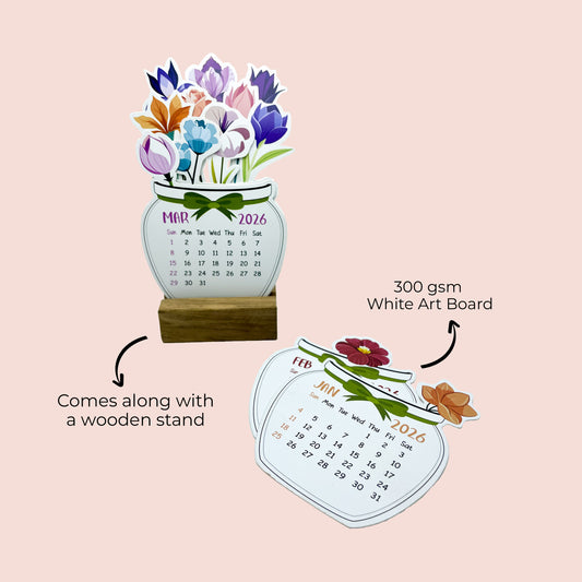 2026 Flower Desk Calendar