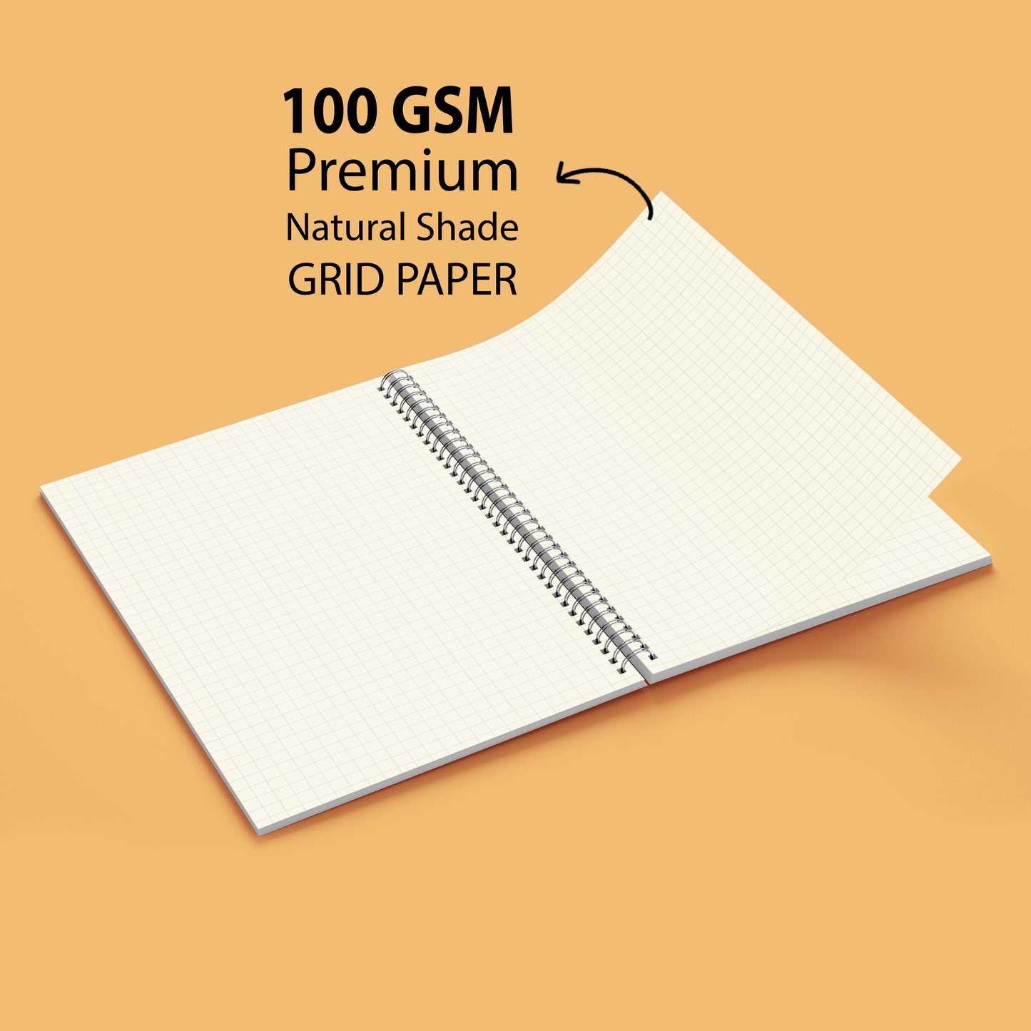 Square Grid Notebook | 5MM Square Graph Design | A4 Size | 100 Pages | Red