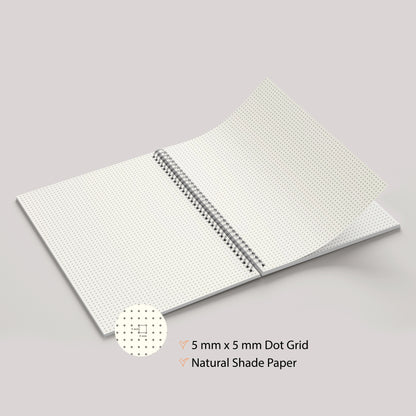 A4 Dot Grid Notebook | 100 Pages | Black