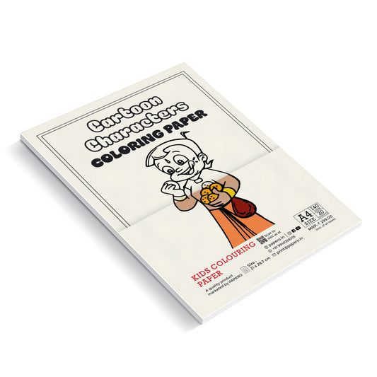 Kids Colouring Paper |  Cartoon Characters-Themed Sheets