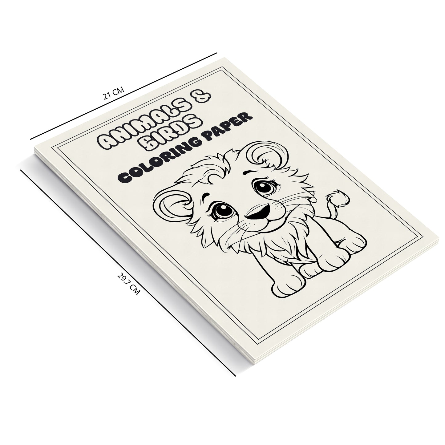 Kids Colouring Paper | 20 Animals & Birds-Themed Sheets