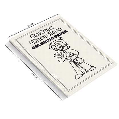 Kids Colouring Paper |  Cartoon Characters-Themed Sheets