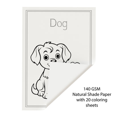 Kids Colouring Paper | 20 Animals & Birds-Themed Sheets