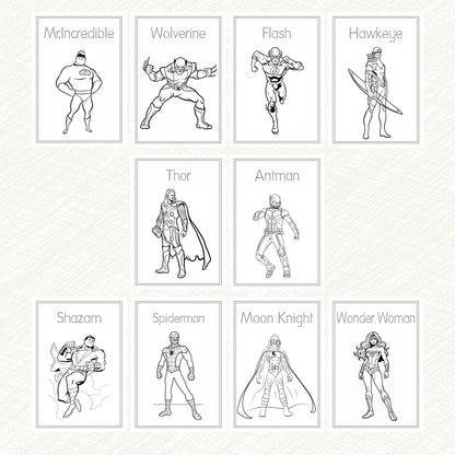 Kids Colouring Paper | Super Heros-Themed Sheets