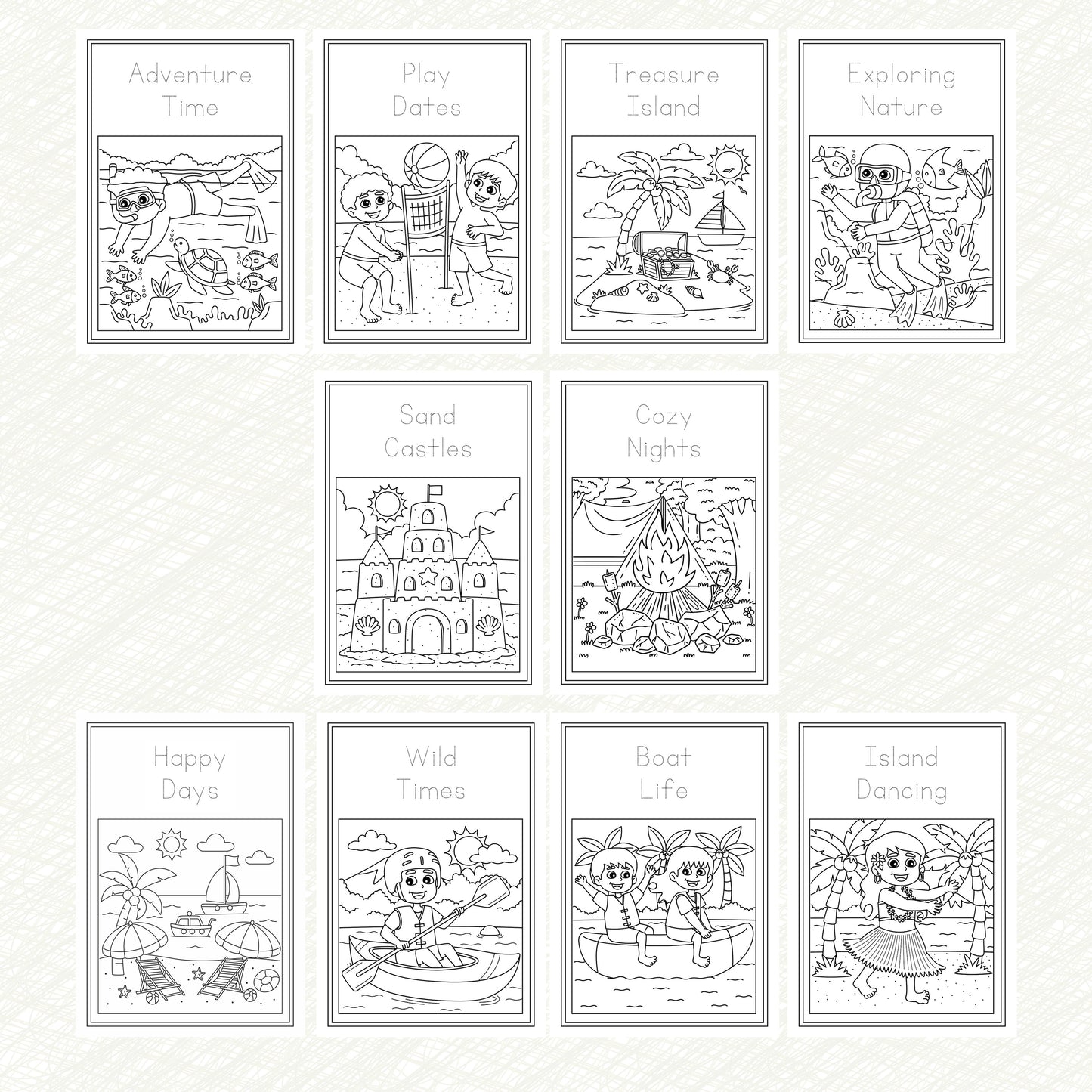 Kids Colouring Paper | Summer-Themed Sheets