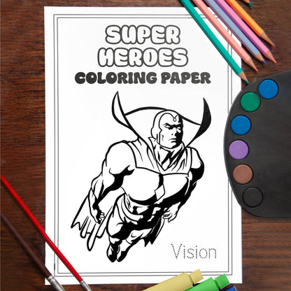 Kids Colouring Paper | Super Heros-Themed Sheets