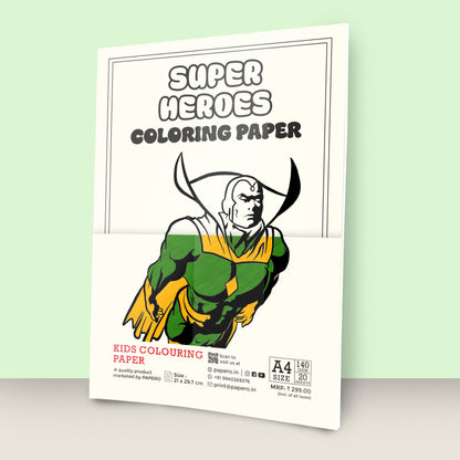 Kids Colouring Paper | Super Heros-Themed Sheets