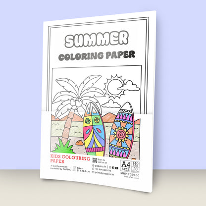Kids Colouring Paper | Summer-Themed Sheets