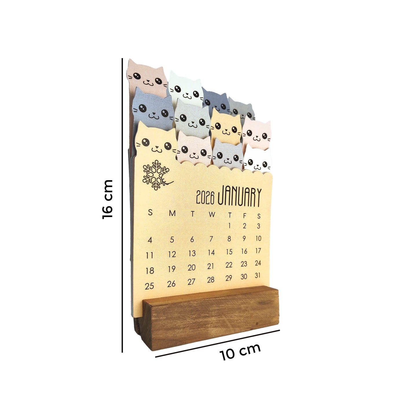 2026 Layer Cute Cat Desk Calendar