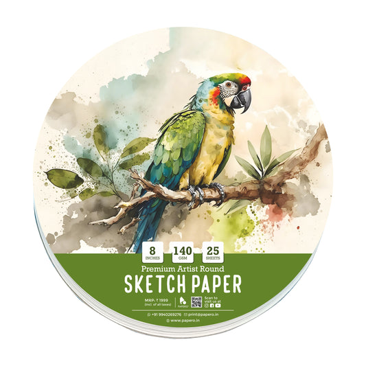 Round Loose Leaf Sketch Paper | 8-Inch Diameter