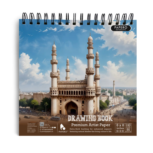 Square Sketch Book – 140 GSM | Charminar