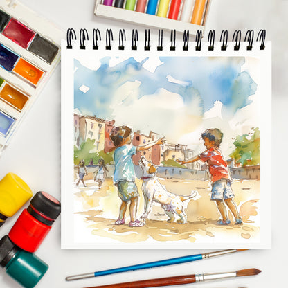 Square Sketch Book – 140 GSM | Eiffel Tower