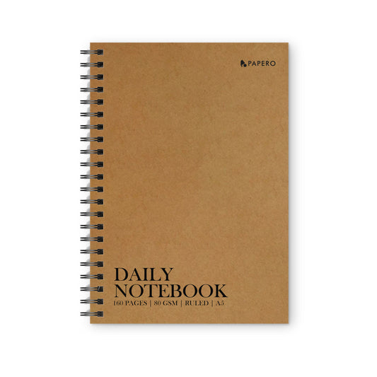 A5 Millboard Ruled Notebook | Beige