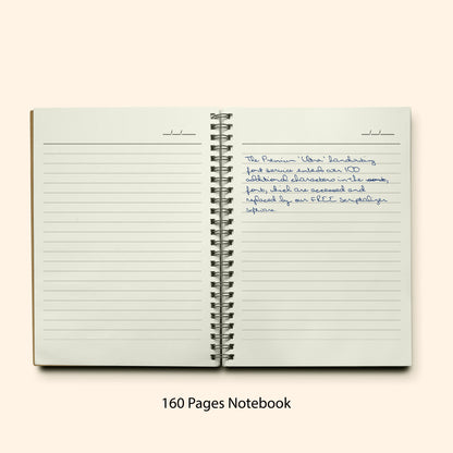 A5 Millboard Ruled Notebook | Beige