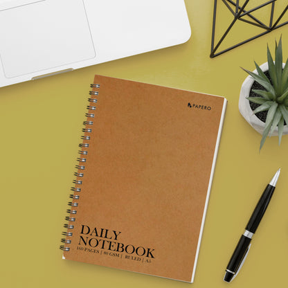 A5 Millboard Ruled Notebook | Beige