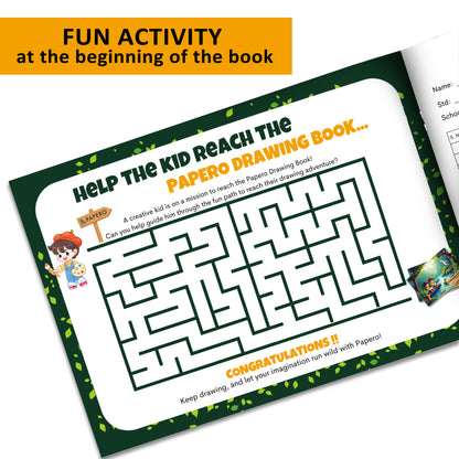 A4 Drawing Book for Kids | Jungle Theme