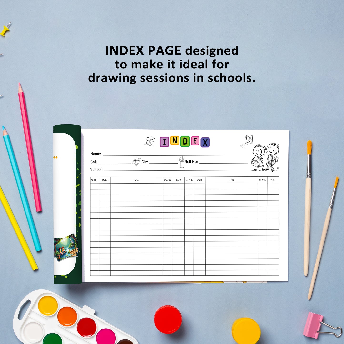 A4 Drawing Book for Kids | Jungle Theme